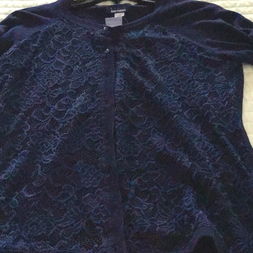 Ladies lace front cardigan